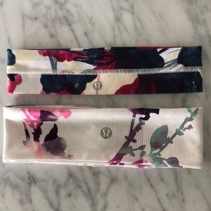 lululemon floral headbands set of 2